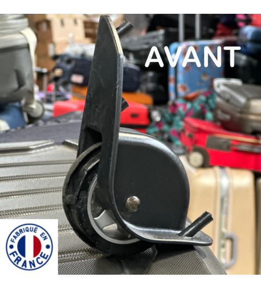 Pack 2 roulettes de bagages universelles 70mm x 18mm