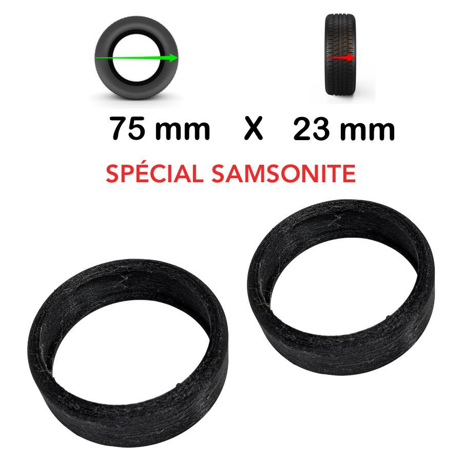 Pack 2 Bandes Roulantes 75mm x 23mm  Spécial Samsonite