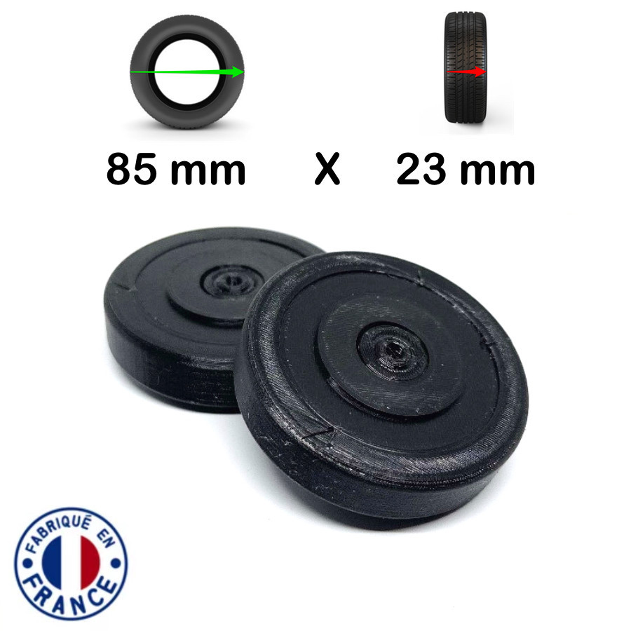 Pack 2 Roulettes Samsonite Valise Souple 85mm x 23mm