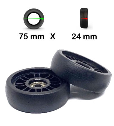 roue de valise en tissu