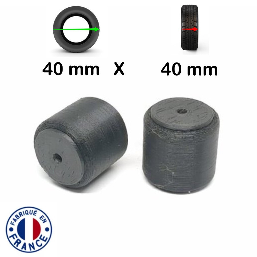 Pack 2 roulettes de bagages universelles 40mm x 40mm Large
