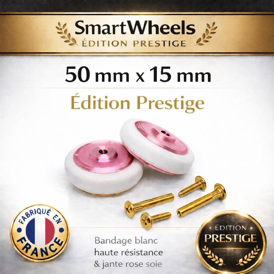 Kit Complet SmartWheels Prestige 50mm x 15mm Pink