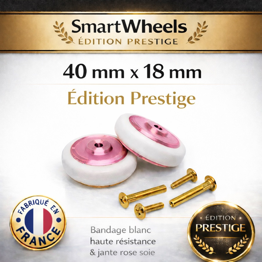 Kit Complet SmartWheels Prestige 40mm x 18mm Pink