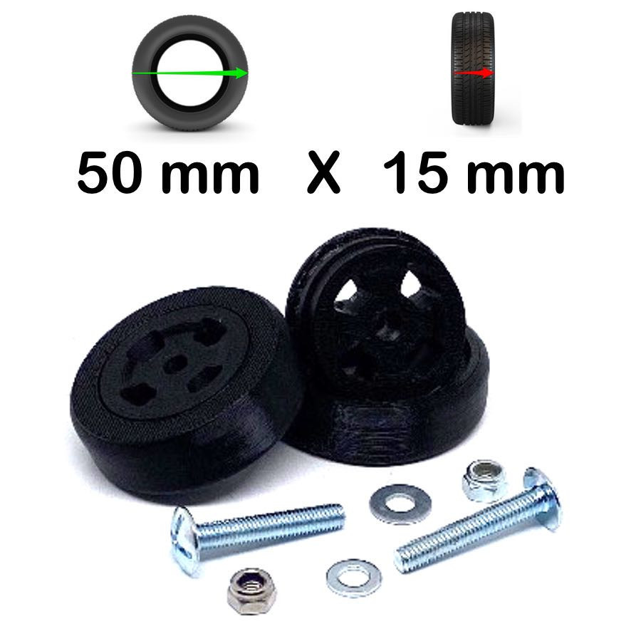 Kit Complet SmartWheels 2 Jantes + 2 Bandes Roulantes 50mm x 15mm
