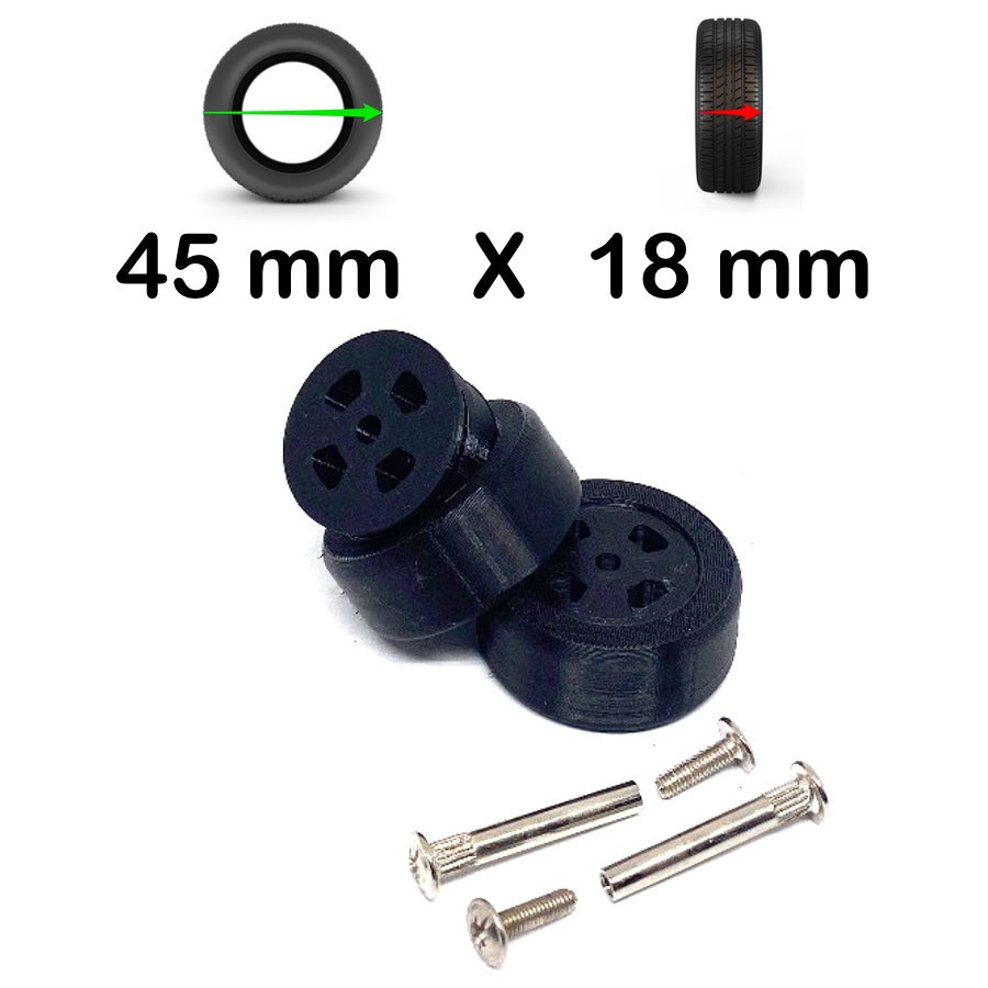 Kit Complet SmartWheels 2 Jantes + 2 Bandes Roulantes 45mm x 18mm Kit Complet SmartWheels 2 Jantes + 2 Bandes Roulantes 45mm x 18mm