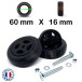 Kit Complet SmartWheels 2 Jantes + 2 Bandes Roulantes 60mm x 16mm