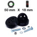 Kit Complet SmartWheels 2 Jantes + 2 Bandes Roulantes 50mm x 18mm