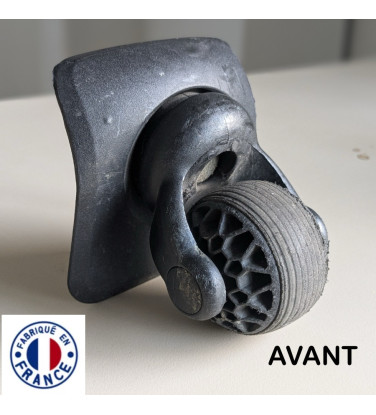 Pack 2 roulettes universelles de bagages Acier 50mm x 43 mm