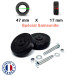 Pack 2 Roulettes Samsonite de bagages Acier 47mm x 17mm