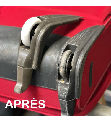 Pack 2 Roulettes universelles de sac de voyage 75mm x 24mm