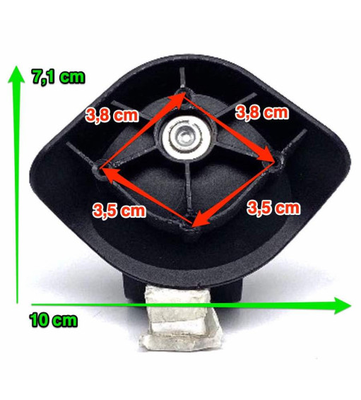 2 Doubles Roulettes de Bagage R781 D+G